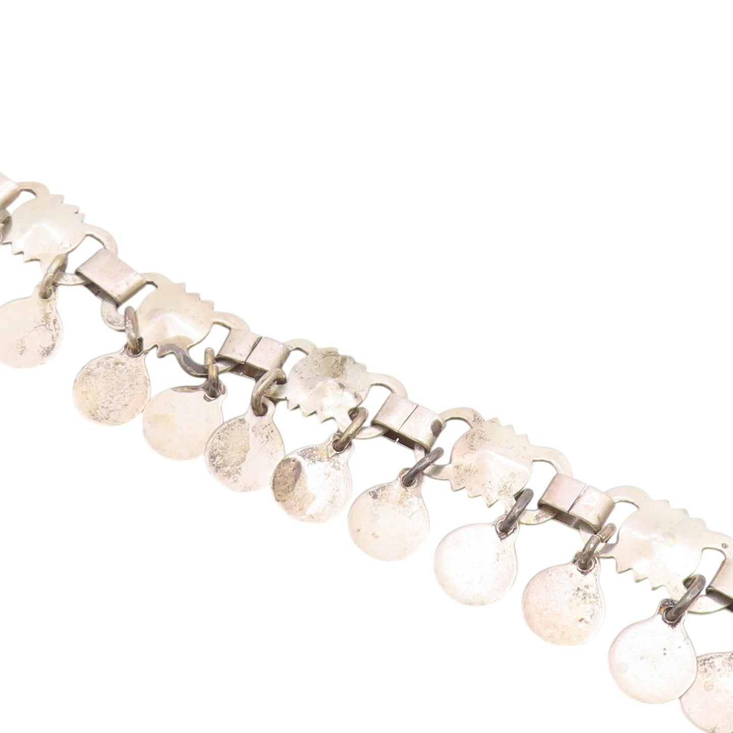 925 Sterling Silver Vintage Bracelet Classic Articulated Geometric Link  BT12208