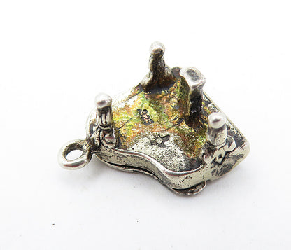 925 Sterling Silver  Vintage Dark Tone Grand Piano Pendant (OPENS)  PT3834
