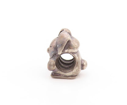 925 Sterling Silver Vintage Pendant PANDORA Dark Tone Rabbit Charm  PT23948