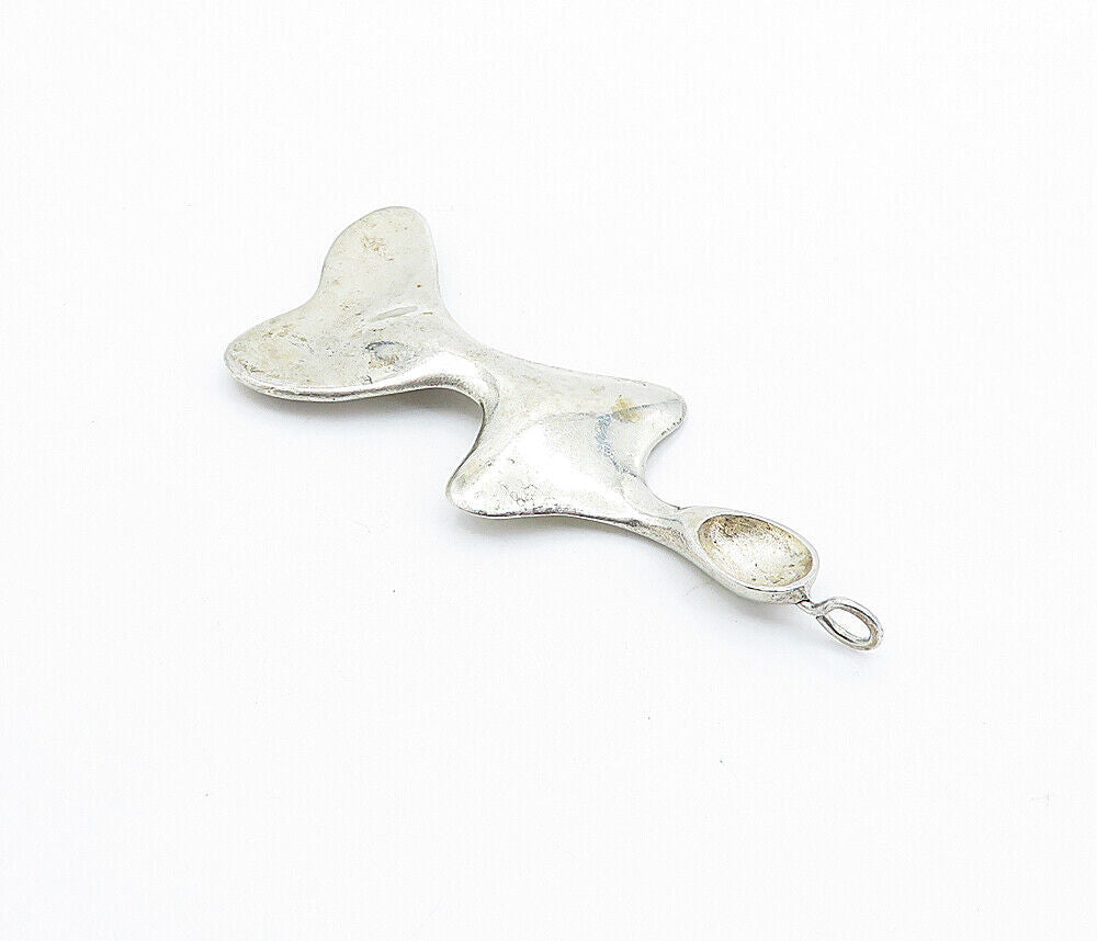 925 Sterling Silver  Vintage Modernist Woman's Body Silhouette Pendant  PT4095