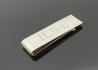 TIFFANY & CO. 925 Sterling Silver Vintage Shiny Initials Money Clip  TR2972