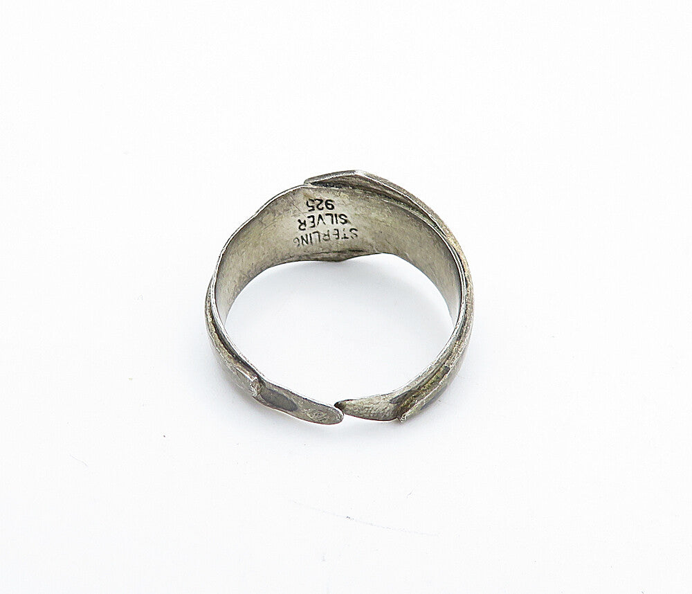 925 Sterling Silver  Vintage Bypass Arrow Design Band Ring Sz 7.5  RG4235