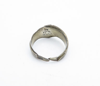 925 Sterling Silver  Vintage Bypass Arrow Design Band Ring Sz 7.5  RG4235