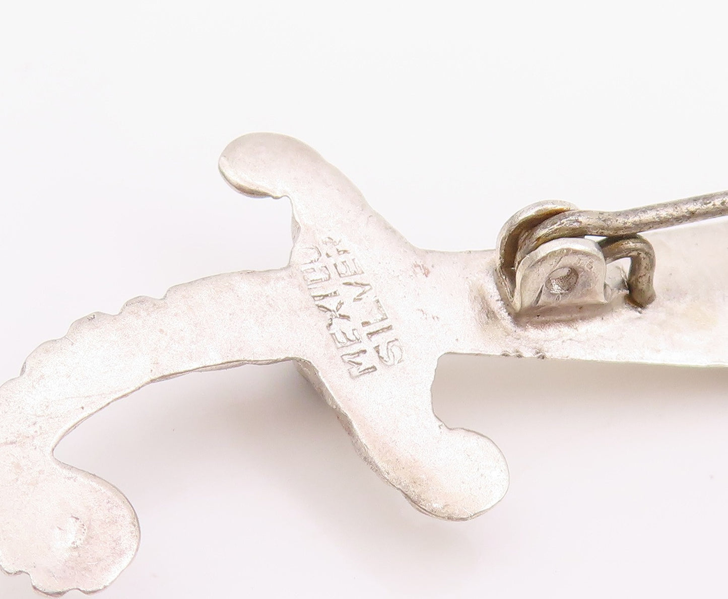 925 Sterling Silver Vintage Brooch Turquoise Fortune Teller & Sword Pin  BP12156