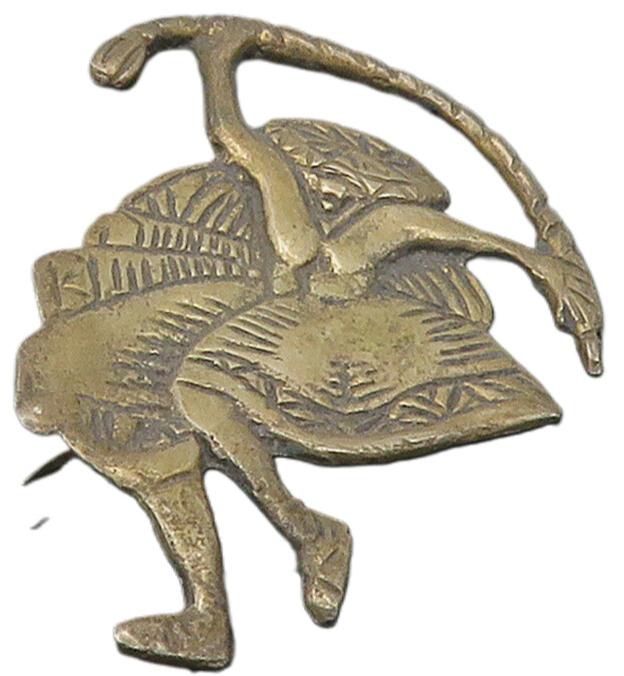 PERU 925 Silver  Vintage Dancing Person Etched Detail Brooch Pin  BP5993