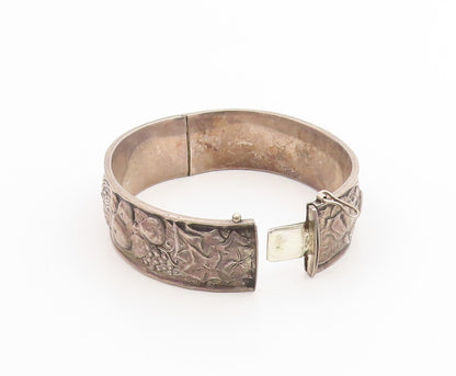 925 Sterling Silver Vintage Bracelet Antique Grape Vine & Wheat Motif  BT12031