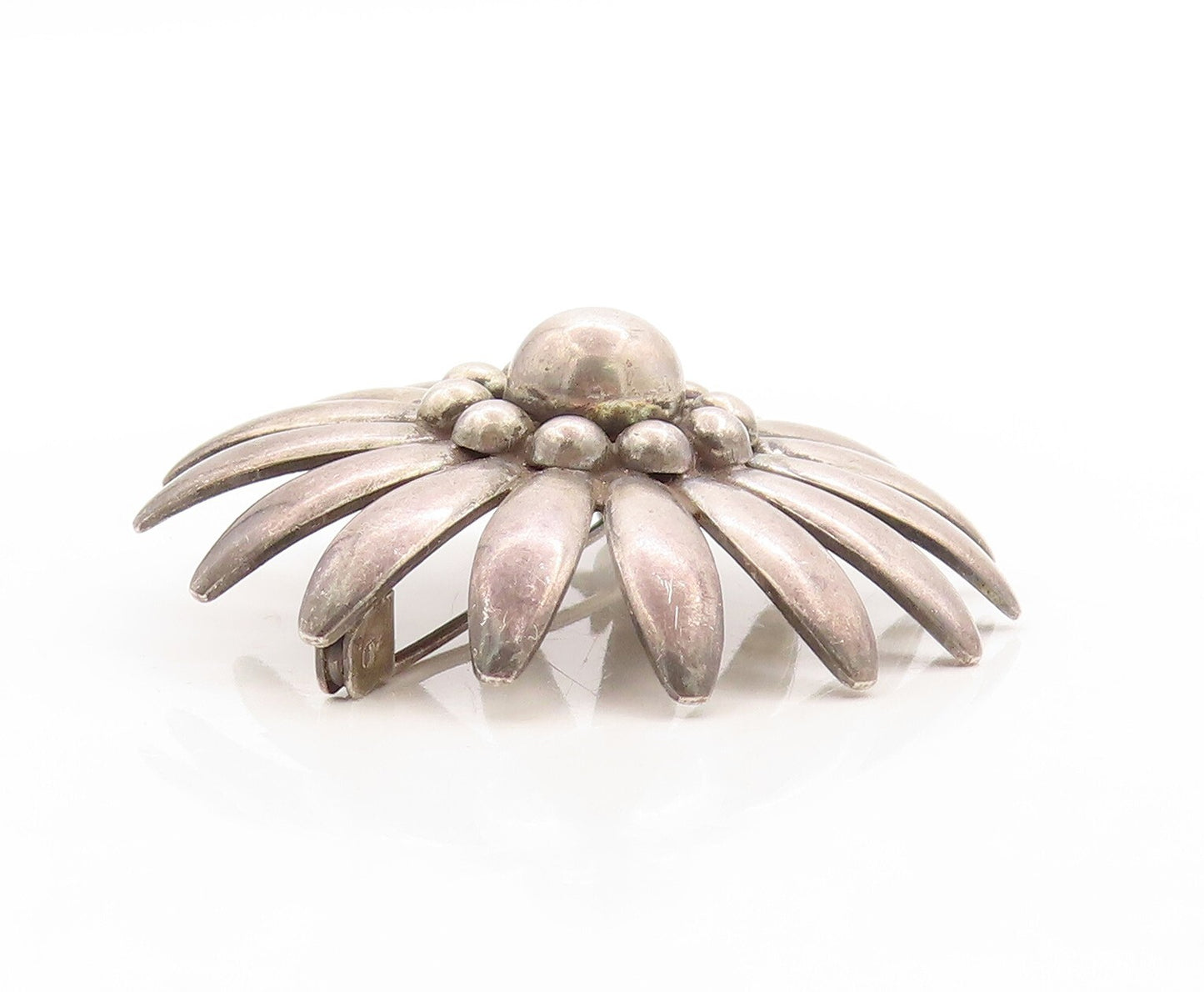 925 Sterling Silver Vintage Brooch Pin HERMANN SIERSBOL DENMARK Flower  BP11308