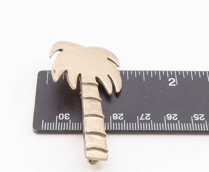 MEXICO 925 Sterling Silver  Vintage Palm Tree Motif Smooth Brooch Pin  BP7188
