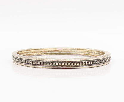 925 Sterling Silver Vintage Bracelet JUDITH JACK Solid Dotted Bangle  BT11584