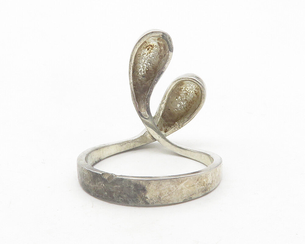 925 Sterling Silver  Vintage Dark Tone Shiny Smooth Band Ring Sz 8.5  RG11938