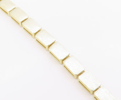 925 Sterling Silver Vintage Necklace Gold Plated CZ Geometric Collar  NE4868