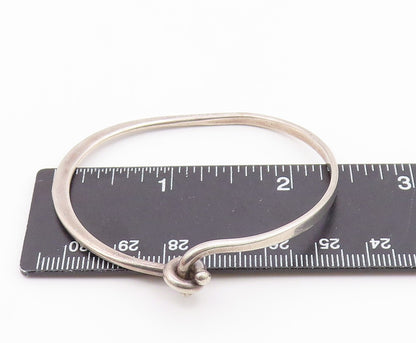 PLUNKETT 925 Sterling Silver  Vintage Tied Knot Bangle Bracelet  BT8368