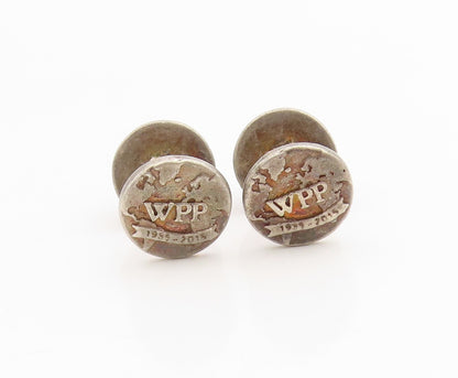 925 Sterling Silver Vintage Cuff Links ENGLAND Designer Real Pearl  TR4028