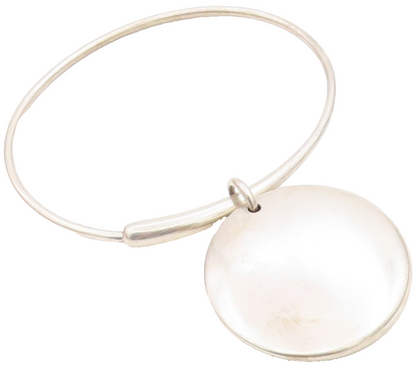 925 Sterling Silver Vintage Bracelet GEORG JENSEN DENMARK Designer Disk  BT11287