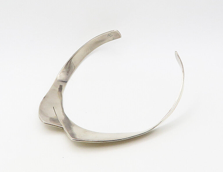 MEXICO 925 Sterling Silver  Vintage Minimalist Pointed Collar Necklace  NE2917