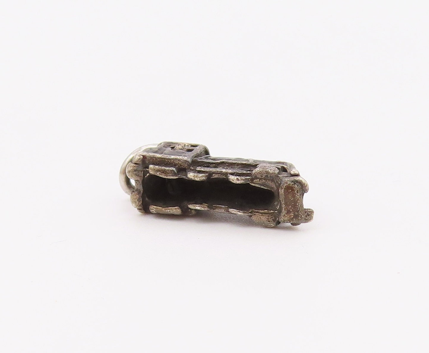 925 Sterling Silver  Vintage Petite Shiny Steam Train Pendant  PT18171