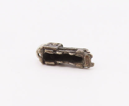 925 Sterling Silver  Vintage Petite Shiny Steam Train Pendant  PT18171