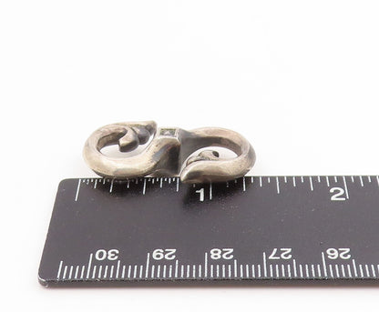 925 Sterling Silver Vintage Necklace Clasp Gothic Scrollwork S Shape Hook TR4176