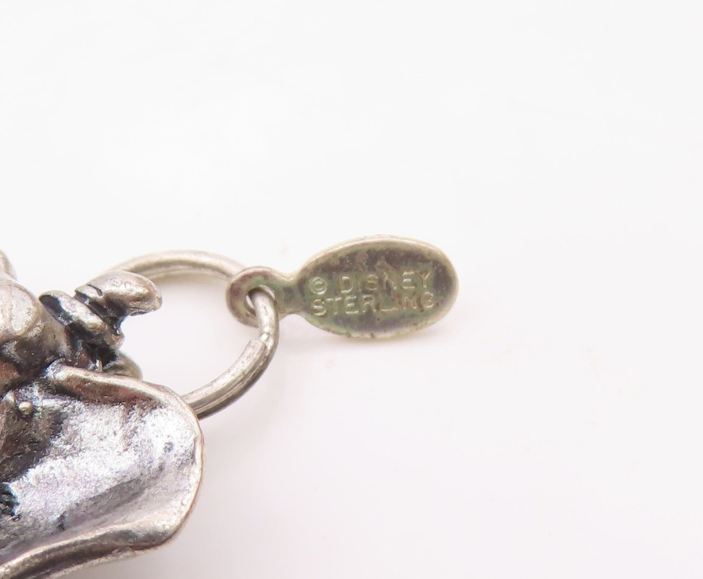 DISNEY 925 Sterling Silver  Vintage Dumbo Elephant Cartoon Pendant  PT19000