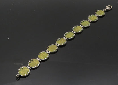 DESIGNER 925 Sterling Silver Vintage Textured Round Link Chain Bracelet BT8136