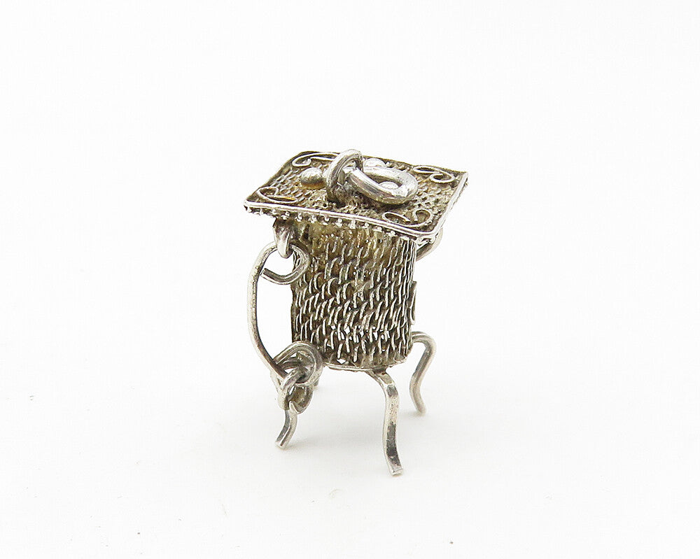 925 Sterling Silver  Vintage Petite Old Fashioned Furnace Pendant  PT7973