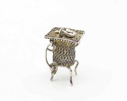 925 Sterling Silver  Vintage Petite Old Fashioned Furnace Pendant  PT7973