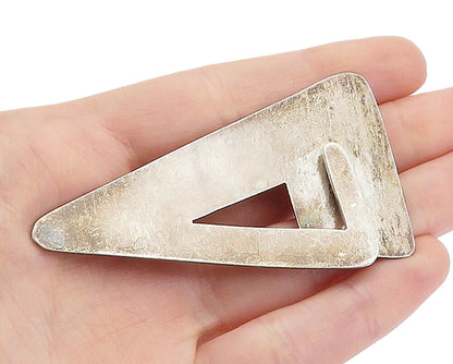 MEXICO 925 Sterling Silver  Vintage Modernist Designed Brooch Pin  BP2388