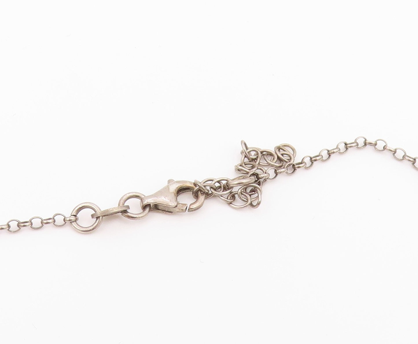 925 Silver  Vintage Rose Plated Graduated Textured Circle Necklace  NE3852