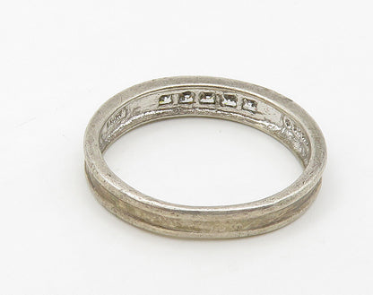 925 Sterling Silver  Vintage Cubic Zirconia Large Band Ring Sz 10.5  RG16176