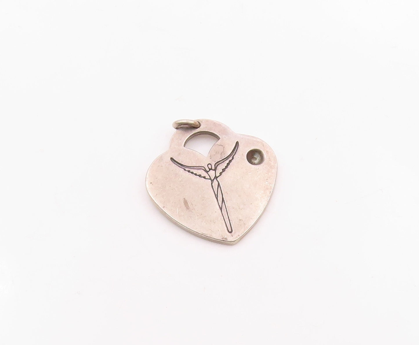 LAVAGGI 925 Sterling Silver  Vintage Nurse Symbol Love Heart Pendant  PT19423