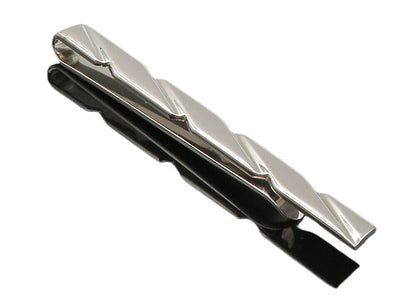 SWANK 925 Sterling Silver  Shiny Diamond Shape Pattern Tie Clip   TR1672
