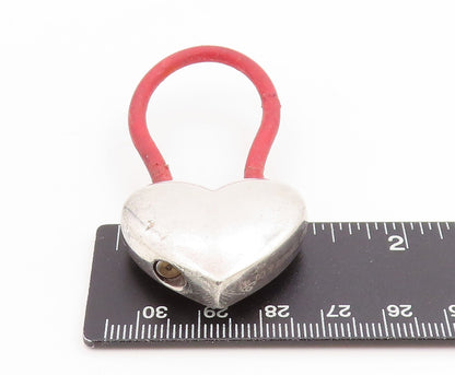925 Sterling Silver Vintage Keychain TIFFANY & CO Solid Puffy Love Heart  TR4178