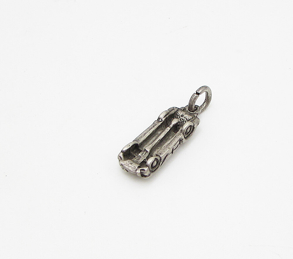 925 Sterling Silver  Vintage Sport Car Charm Pendant  PT2282