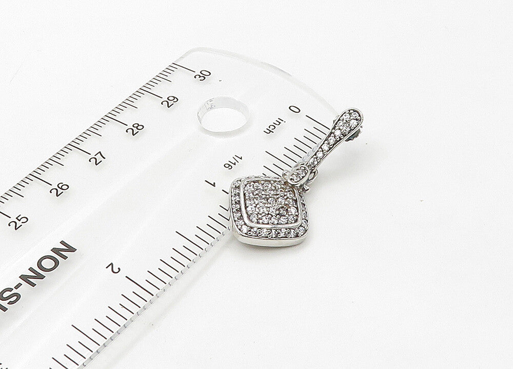ESPO 925 Silver  Vintage Cubic Zirconia Encrusted Dangle Earrings  EG10687