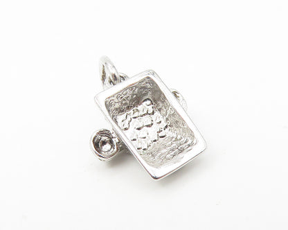 925 Sterling Silver  Vintage Petite Old Fashioned Telephone Pendant  PT9046