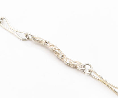 925 Sterling Silver Vintage Necklace BILL TENDLER Brutalist Link Chain  NE4847