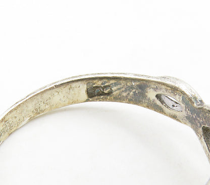 925 Sterling Silver  Vintage Shiny Celtic Knot Band Ring Sz 7.5  RG16570