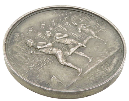JAMES FENTON ENGLAND 925 Silver  Vintage Antique Athletic Medallion  TR1756
