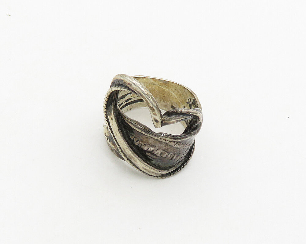OR PAZ ISRAEL 925 Sterling Silver Vintage Love Heart Band Ring Sz 6  RG19584
