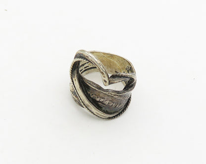 OR PAZ ISRAEL 925 Sterling Silver Vintage Love Heart Band Ring Sz 6  RG19584