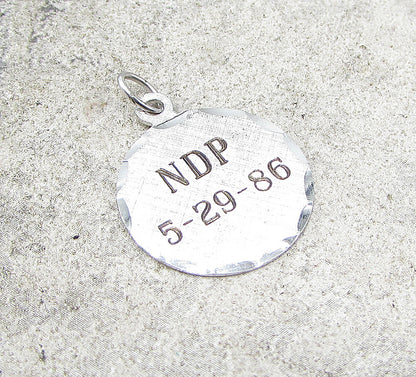 925 Sterling Silver  New Democratic Party Charm Pendant  PT1110