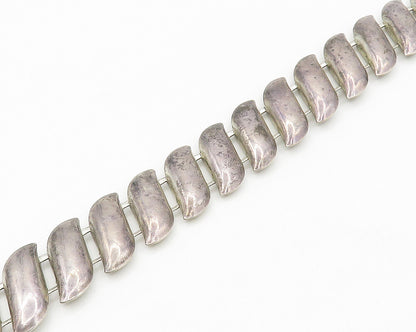 925 Sterling Silver  Vintage Shiny Smooth Dark Tone Chain Necklace  NE2785