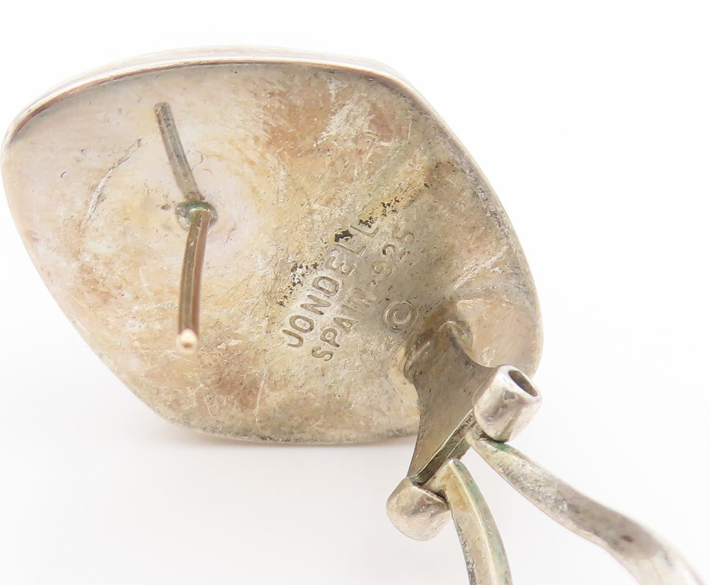 14k Gold 925 Sterling Silver Vintage Earrings JONDELL Dangling Design  EG13567