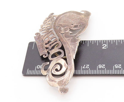 925 Sterling Silver Vintage Pendant Dark Tone Southwest Gilded Cannon  PT25136