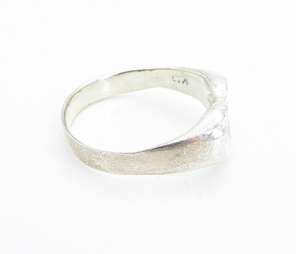 925 Sterling Silver  Large Polished Open Love Heart Band Ring Sz 11.5  RG7572