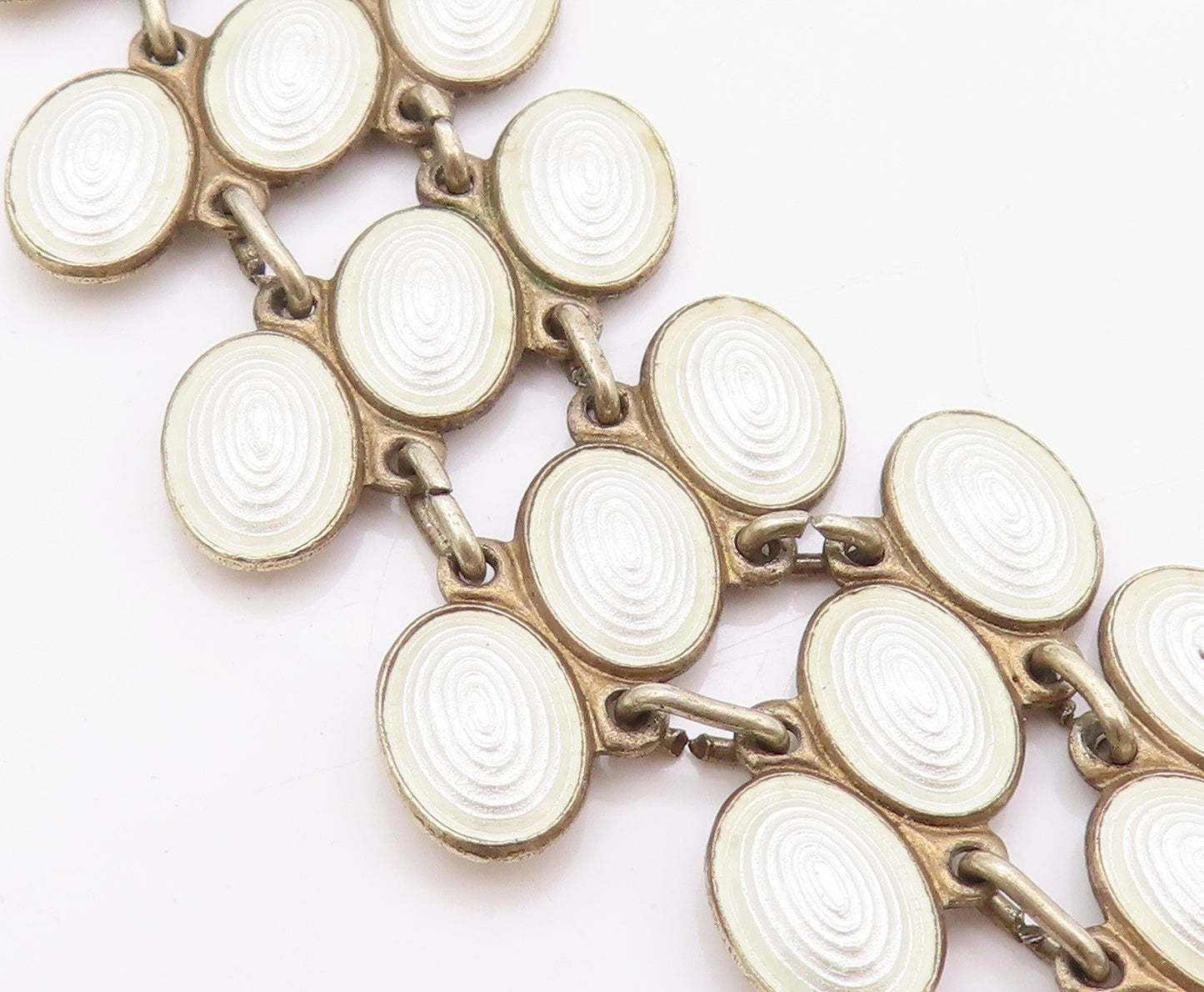 925 Sterling Silver Vintage Necklace NORWAY Designer Enameled Sea Shells  NE4481