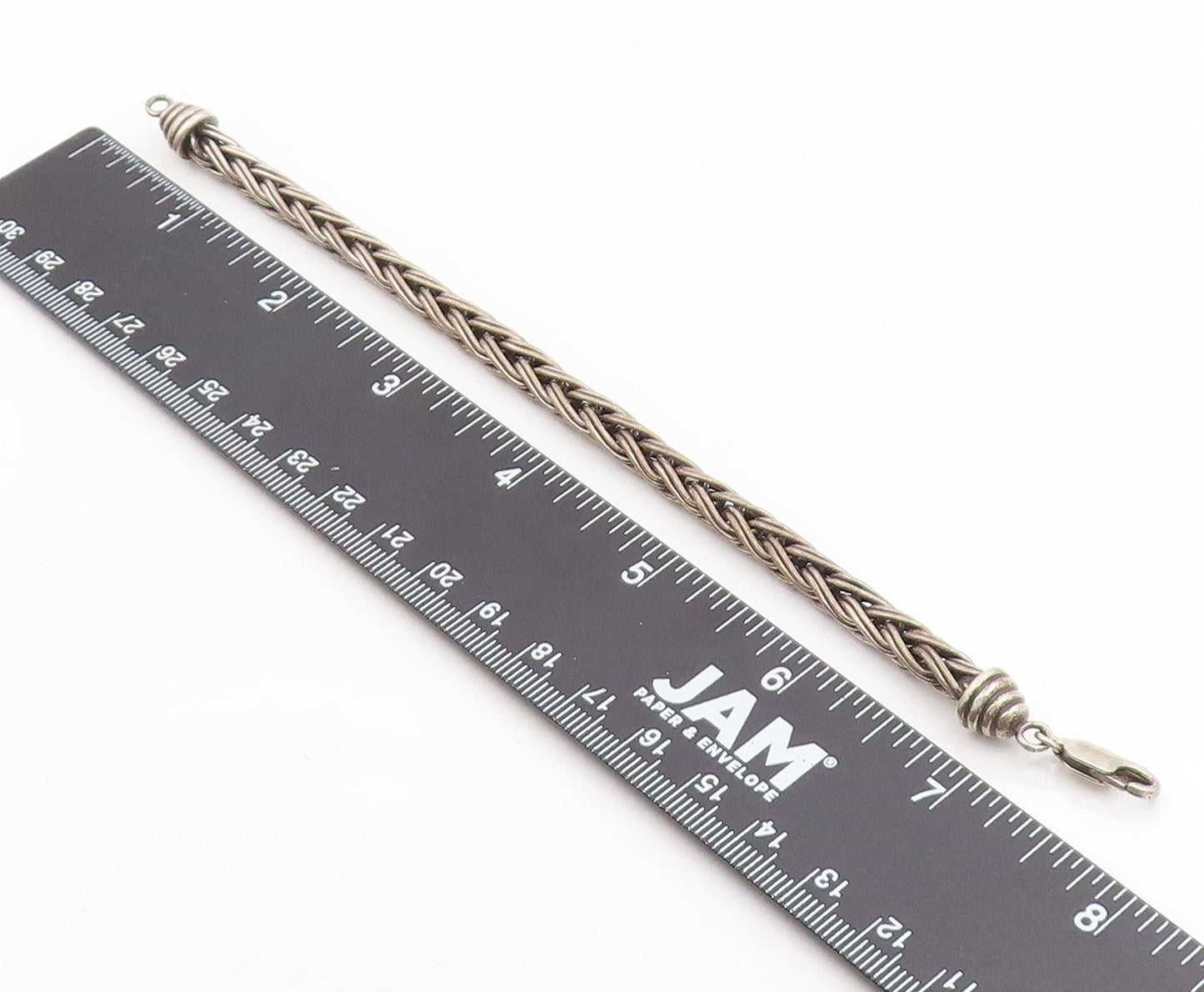 925 Sterling Silver Vintage Bracelet Classic Braided Spiga Chain Design  BT12050