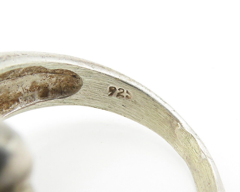 925 Sterling Silver  Vintage Fluted Bypass Wing Design Band Ring Sz 8  RG10602