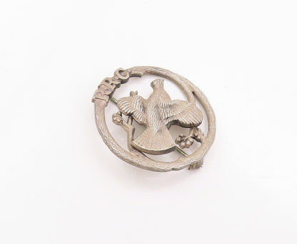 925 Sterling Silver Vintage Brooch Pin RRC Cutout Flying Bird  BP11286