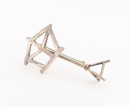 925 Sterling Silver  Vintage Designer Style Painters Stand Brooch Pin  BP10439
